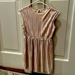 Shiny pale pink girls dress